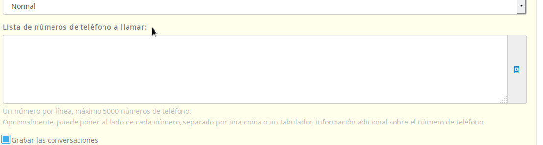 listado a llamar