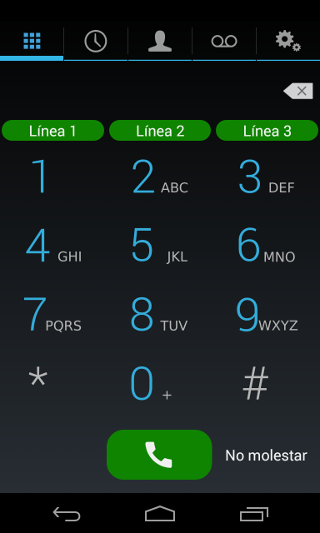 inicio de la app voip para android