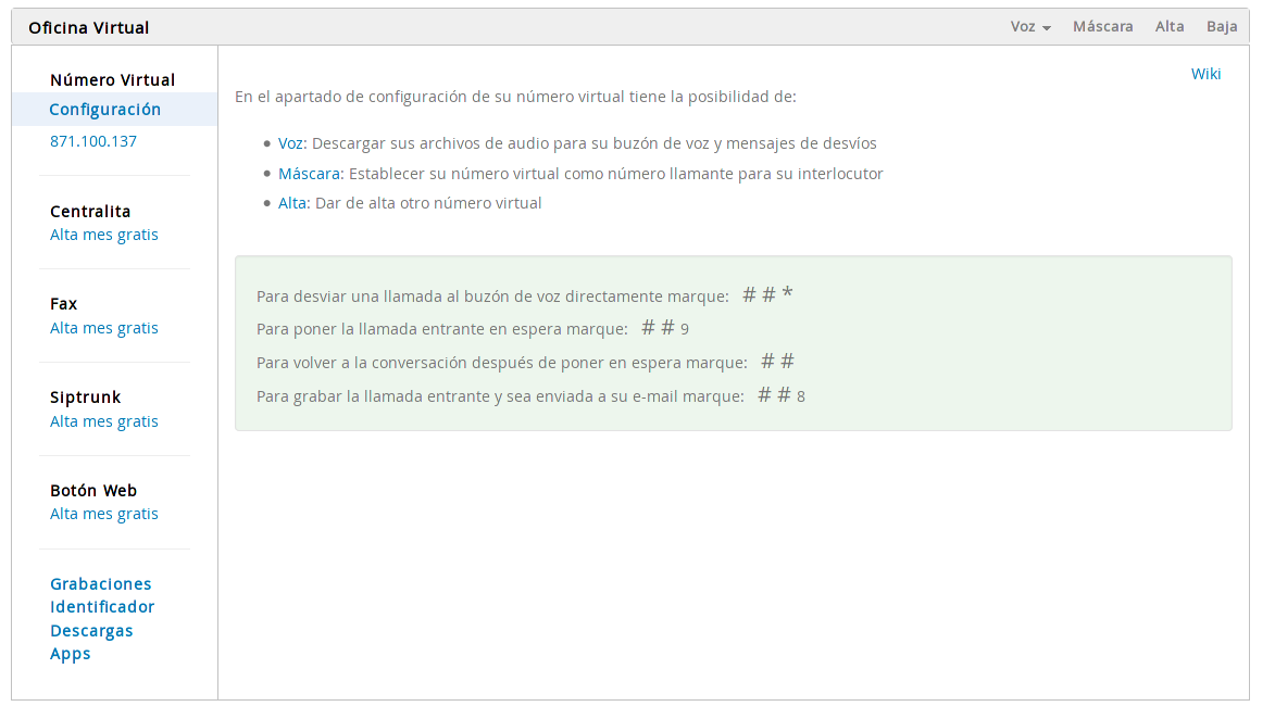 numero virtual