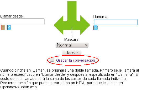 grabar mi llamada
