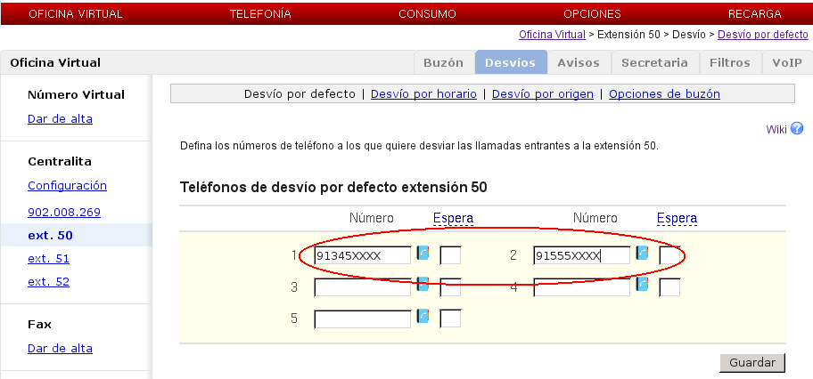 alta centralita virtual