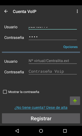  llamadas desde voip android