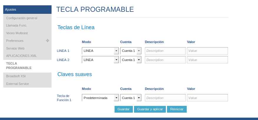 Configuración lenguaje Grandstream GPX1610