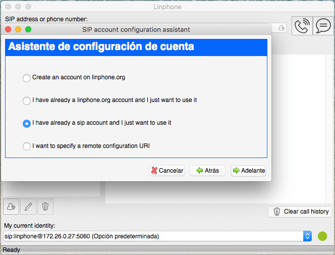 configurar linphone