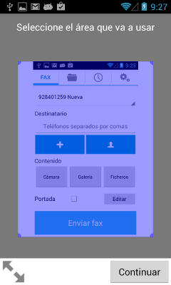 mandar fax android