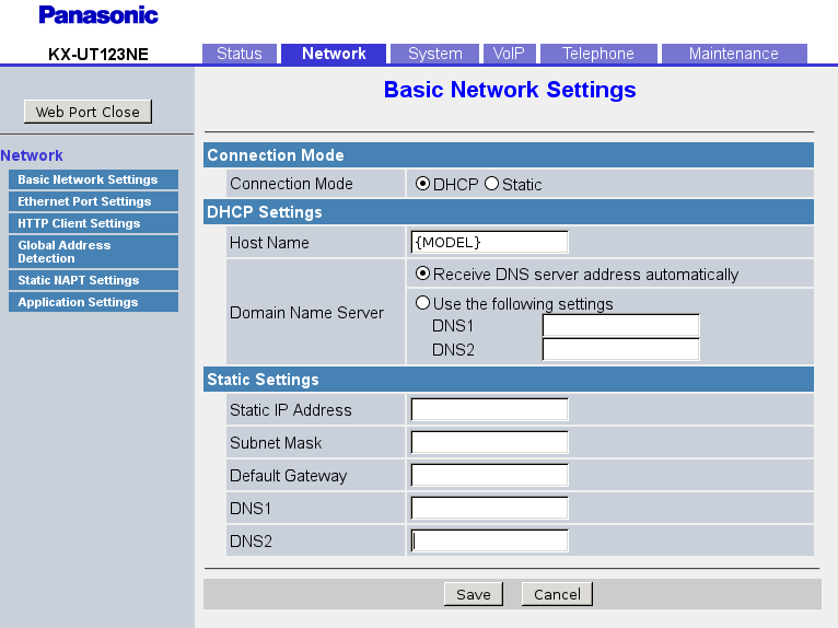 panasonic KX-UT123