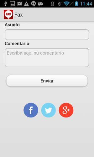 mandar fax android